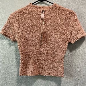 Skims cozy knit cropped tee